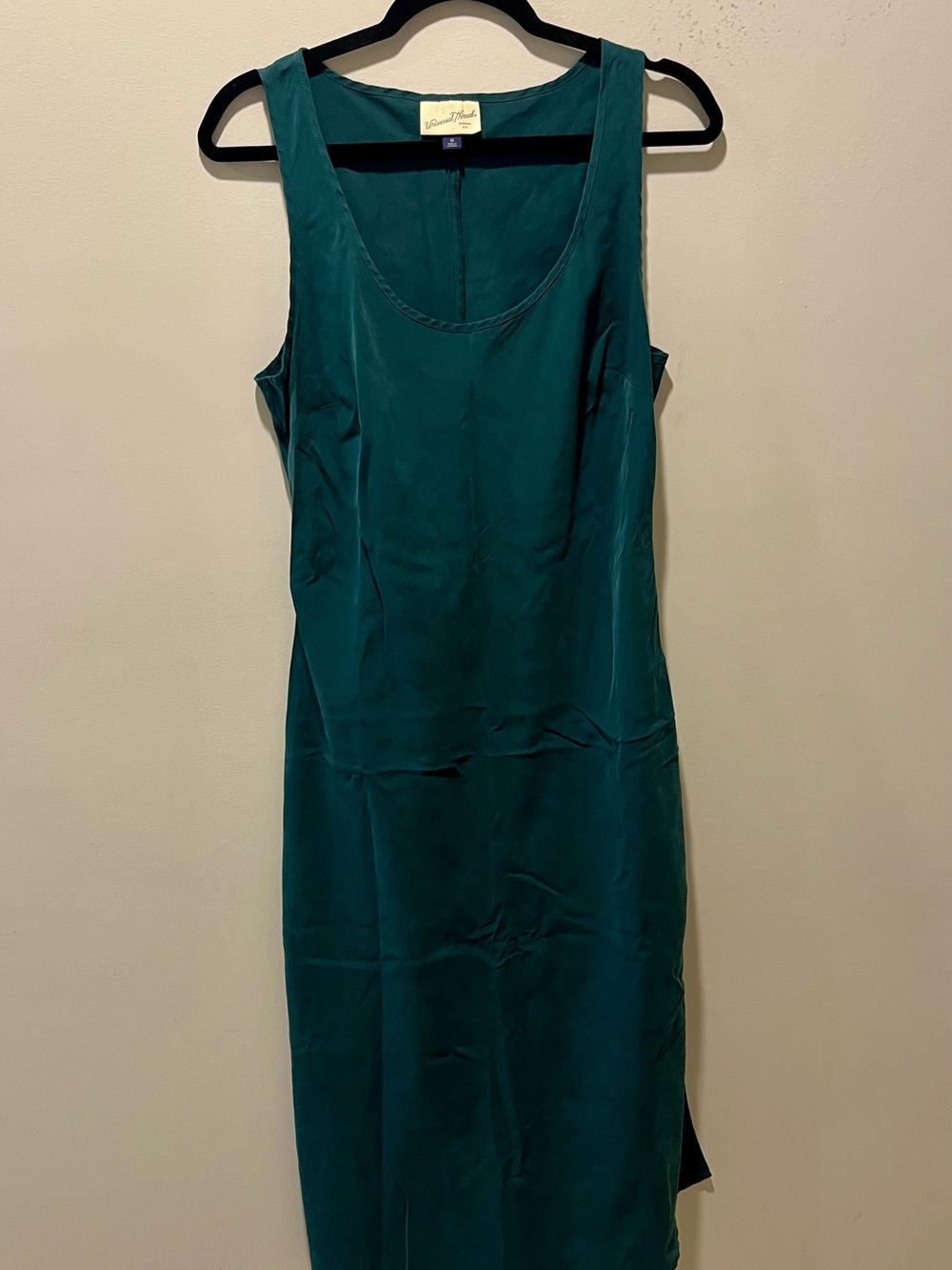 Universal Thread Dark Green Sleeveless Scoop Neck Midi Slip Dress Soft